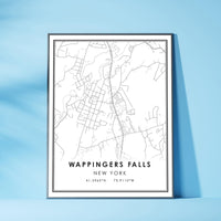 
              Wappingers Falls, New York Modern Map Print 
            