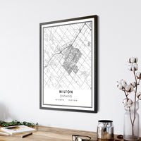 
              Milton, Ontario Modern Style Map Print 
            