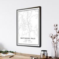 
              Wappingers Falls, New York Modern Map Print 
            