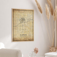 
              Clinton, Oklahoma Modern Map Print
            