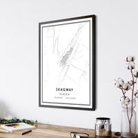 
              Skagway, Alaska Modern Map Print
            