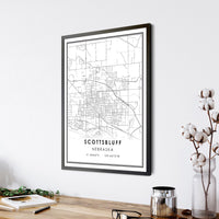 
              Scottsbluff, Nebraska Modern Map Print 
            