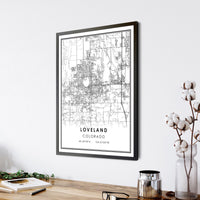 
              Loveland, Colorado Modern Map Print 
            