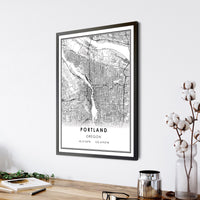 
              Portland, Oregon Modern Map Print 
            