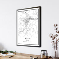 
              Athens, Ohio Modern Map Print 
            