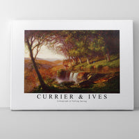 Currier & Ives - Lithograph of Falling Spring