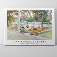 John singer Sargent - Figure in Hammock, Florida (1917)