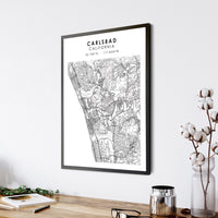 
              Carlsbad, California Scandinavian Map Print 
            