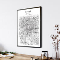 
              Beijing, China Scandinavian Style Map Print 
            