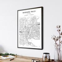 Niagara Falls, Ontario Scandinavian Style Map Print 