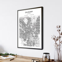 
              Calgary, Alberta Scandinavian Style Map Print 
            