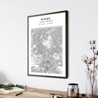 
              Riyadh, Saudi Arabia Scandinavian Style Map Print 
            