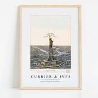 Currier & Ives - The Great Bartholdi Statue, Liberty Enlightening the World