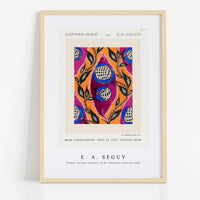 E.A.Seguy - Flower pochoir pattern in Art Nouveau oriental style