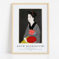 Goyo Hashiguchi - Waitress Holding a Tray (Portrait of Onao, a Maid at the Matsuyoshi Inn, Kyoto) 1920